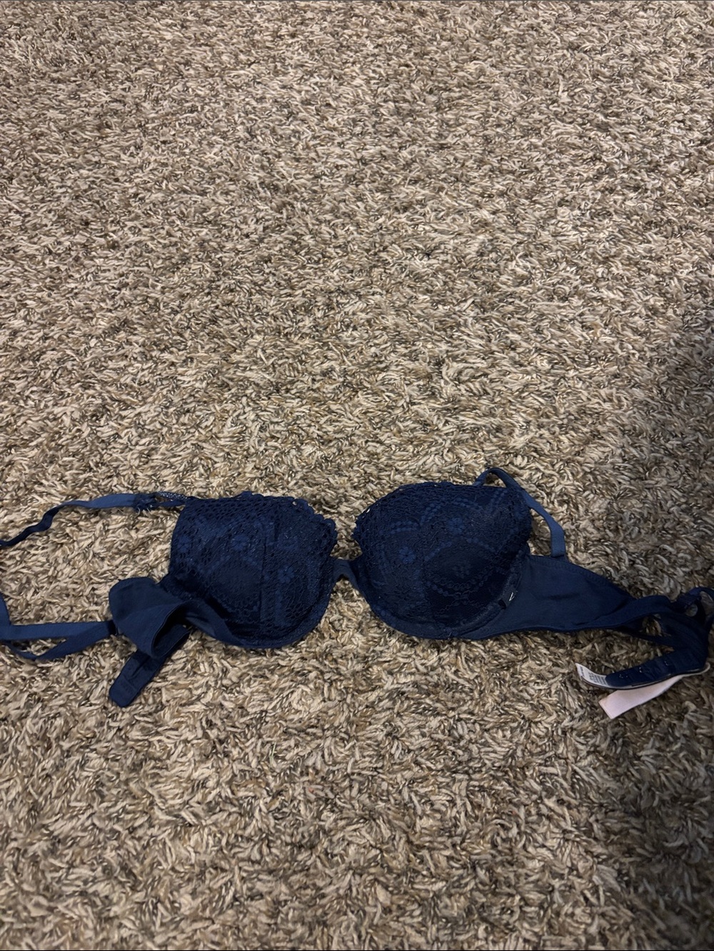 Victoria's Secret Navy Lace Push-Up Bra